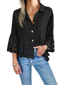 Women's Eyelet Lace Blouse Tops (Buy 2 Free Shipping)