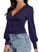 Women's Slim Fit Elegant V Neck Tops (Buy 2 Free Shipping)