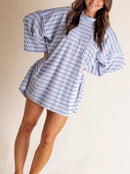 Women's Oversized High Neck Urban Ribbed Striped Top (Buy 2 Free Shipping)