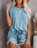 Summer Solid Color Round Neck Short Sleeve T-shirt (Buy 3 Free Shipping)