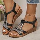 e??£¤Last Day Promotion 50% OFF - Women's New Summer Rhinestone Open Toe Orthopaedic Sandals