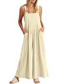 Sleeveless Wide Leg Jumpsuit with Pockets