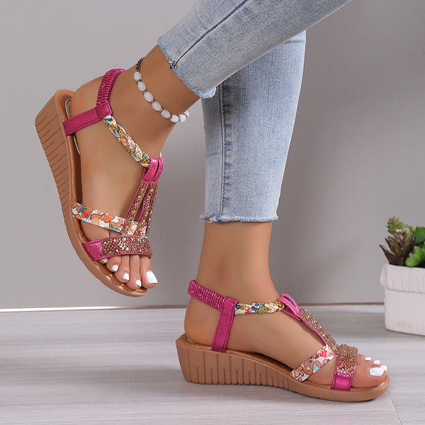 e??£¤Last Day Promotion 50% OFF - Women's New Summer Rhinestone Open Toe Orthopaedic Sandals